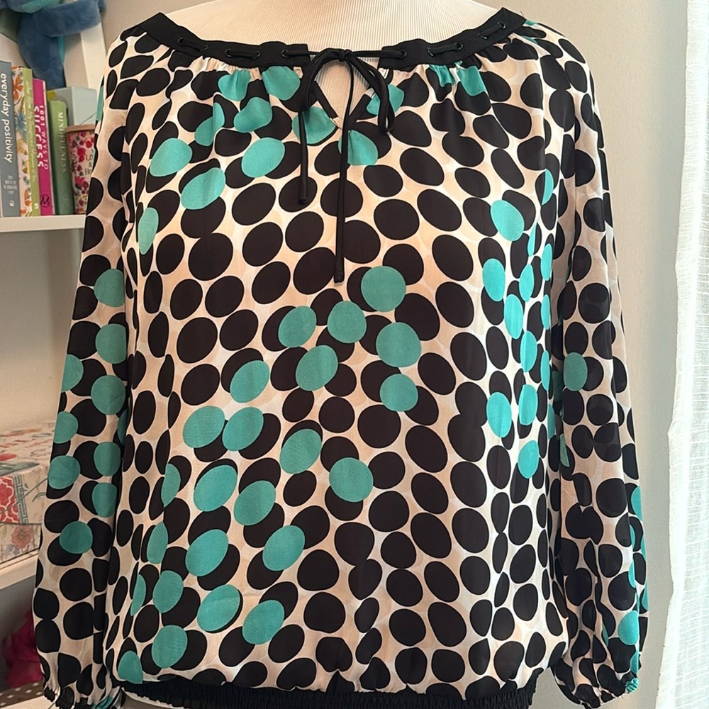 Roz & Ali Polka Dot Blouse